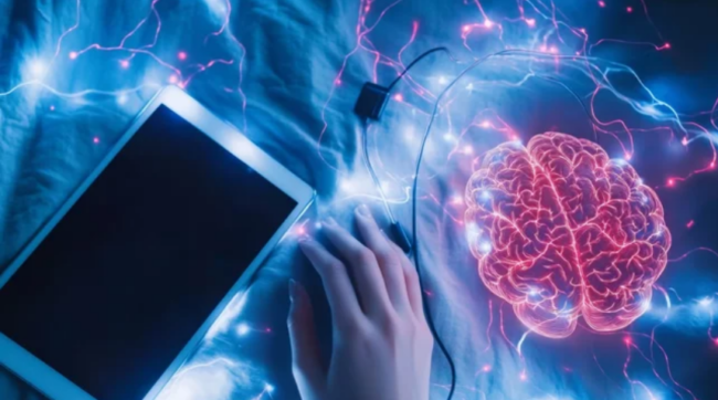 Conceptual illustration accompanying a discussion of brainwave entrainment within NeuralSync™ Neuro-Frequency Technology